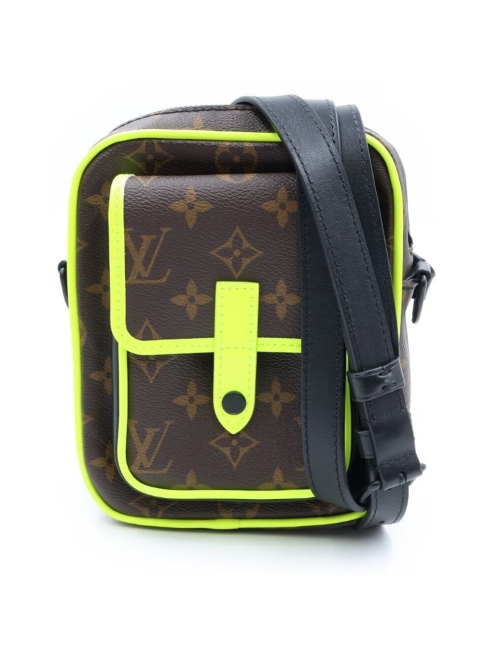 Louis Vuitton Christopher Wearable Wallet Shoulder Bag Brown Yellow Black